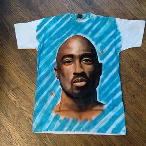 new airbrush tupac portrait tshirt